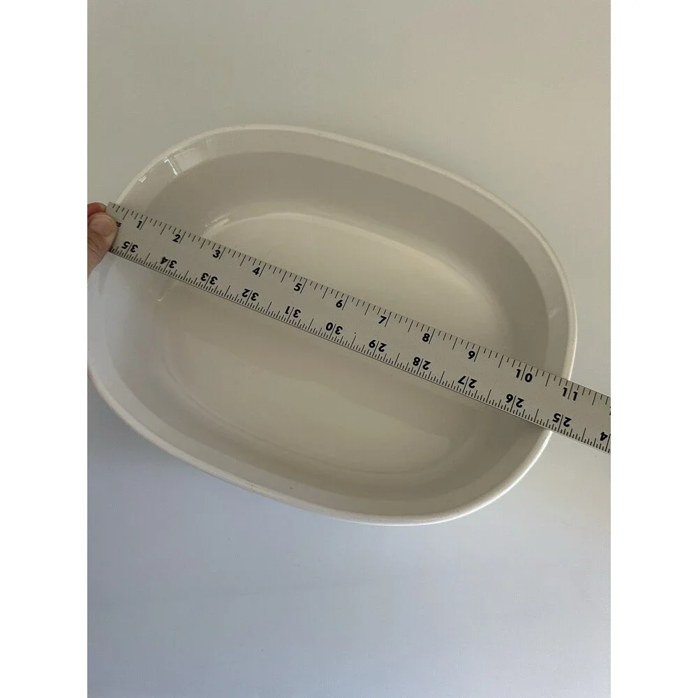 Corning Ware French White Oval Stoneware Casserole F-2-B, 2.5 Quart